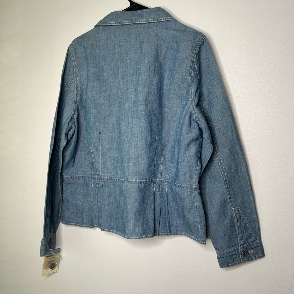 NWT Susan Bristol Denim Blue Women's Button Front Jacket Size XL - Picture 12 of 12